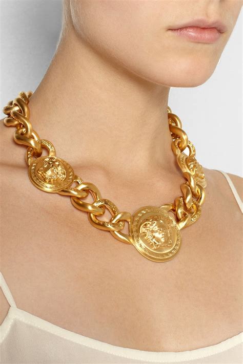 versace medusa medallion necklace free shipping|Versace Medusa necklace women's.